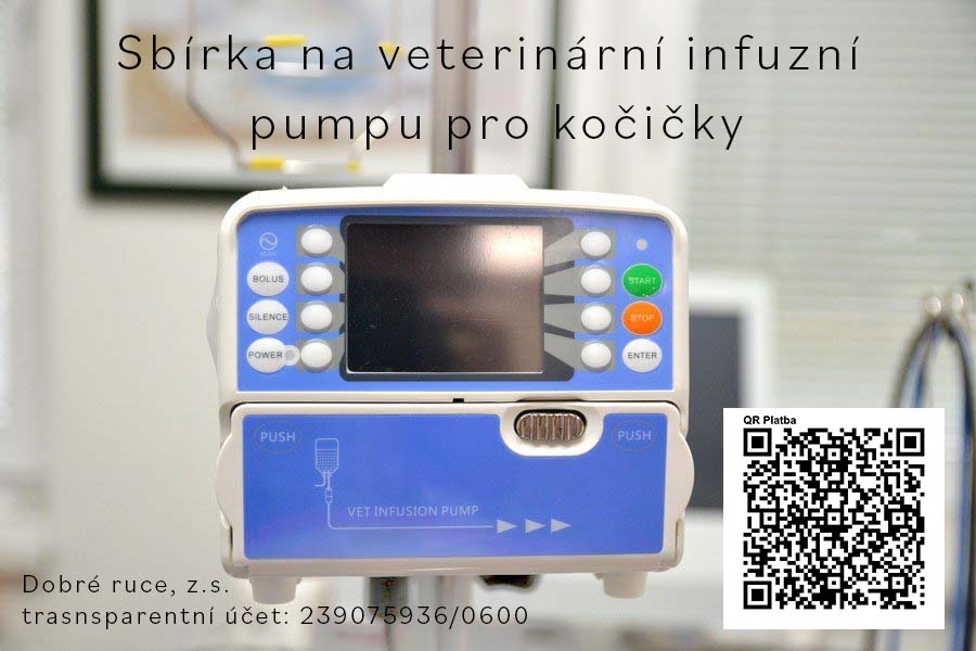 Sbírka na veterinární infuzní pumpu